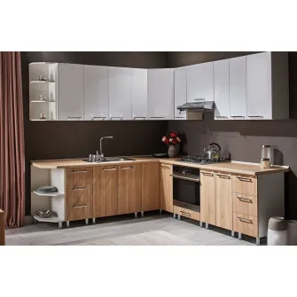 Set bucatarie Ambianta Perla 2.4/2.5 m Bardolino + servicii de modelare si vizualizare CADOU
