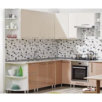Set bucatarie Ambianta Perla Creme/Cappuccino (2.4x1.7 m) + servicii de modelare si vizualizare CADOU
