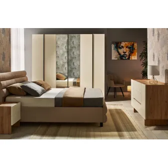 Set dormitor Ambianta Kosmo Artisan/Crem