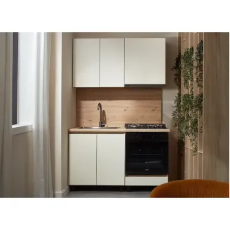 Set mobila bucatarie Ambianta Astra 1.4 m Artisan / Crem + servicii de modelare si vizualizare CADOU