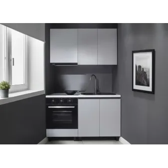 Set mobila bucatarie Ambianta Astra 1.4 m Gri + servicii de modelare si vizualizare CADOU