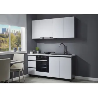 Set mobila bucatarie Ambianta Astra 1.8 m Alb + servicii de modelare si vizualizare CADOU