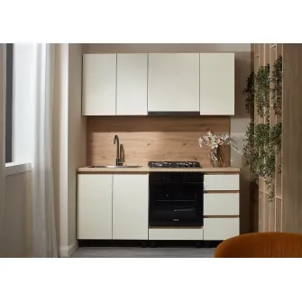 Set mobila bucatarie Ambianta Astra 1.8 m Artisan / Crem + servicii de modelare si vizualizare CADOU