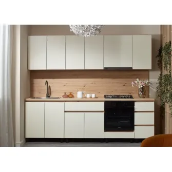 Set mobila bucatarie Ambianta Astra 2.6 m Artisan / Crem