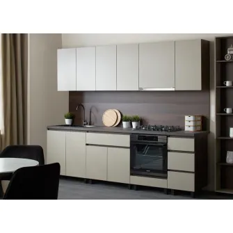Set mobila bucatarie Ambianta Astra 2.6 m Catania / Fungo + servicii de modelare si vizualizare CADOU
