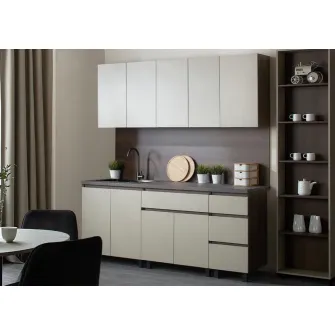 Set mobila bucatarie Ambianta Astra 2 m Catania / Fungo + servicii de modelare si vizualizare CADOU
