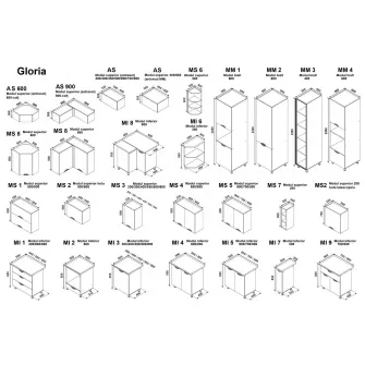 Set mobila bucatarie Ambianta Gloria 3.1x2.6 m Mint + servicii de modelare si vizualizare CADOU