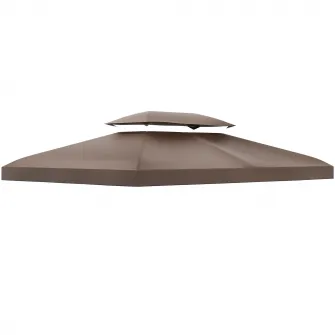 Acoperis de schimb pentru pavilion, strat dublu 3x 4m Outsunny