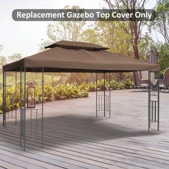 Acoperis de schimb pentru pavilion, strat dublu 3x 4m Outsunny
