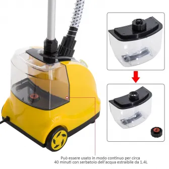 Aparat de calcat vertical cu abur, profesional, Homcom, 853-009, 1.8L 1800W
