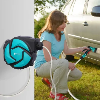 Aparat DURHAND de stropid Gradina Automat cu Tub de 10m, Albastru