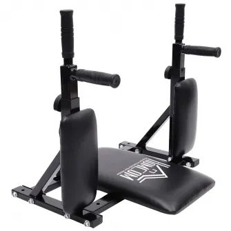 Aparat fitness Homcom, Din Otel, Pentru abdomen/spate/brate, Cu fixare pe perete, Negru
