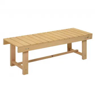 Banca de Exterior 2 Locuri, Lemn de Brad 110x38x35cm Outsunny