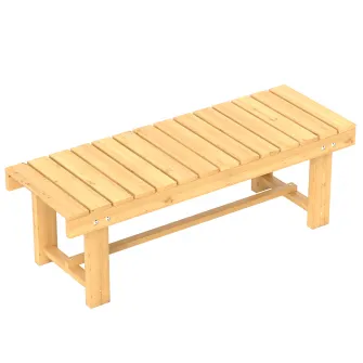 Banca de Exterior 2 Locuri, Lemn de Brad 110x38x35cm Outsunny