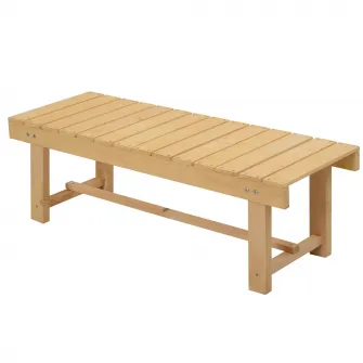 Banca de Exterior 2 Locuri, Lemn de Brad 110x38x35cm Outsunny