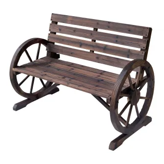 Banca de gradina, stil country, 105.5x56x75cm Maro Outsunny