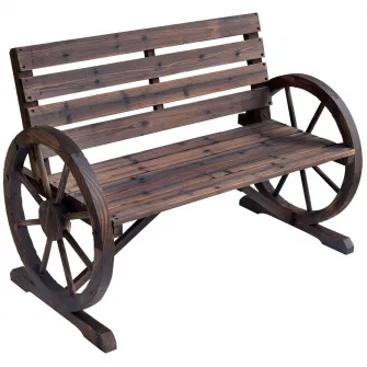 Banca de gradina, stil country, 105.5x56x75cm Maro Outsunny