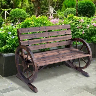 Banca de gradina, stil country, 105.5x56x75cm Maro Outsunny