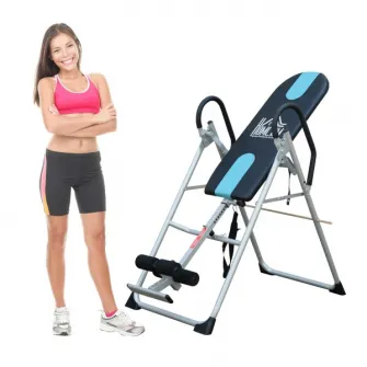 Banca pentru abdomene multifunctionala HomCom cu tapiterie profesionala 65x112 - 142x126 cm