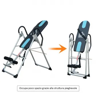 Banca pentru abdomene multifunctionala HomCom cu tapiterie profesionala 65x112 - 142x126 cm