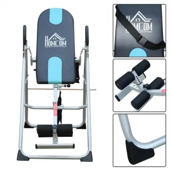 Banca pentru abdomene multifunctionala HomCom cu tapiterie profesionala 65x112 - 142x126 cm