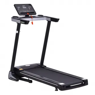 Banda de alergare HOMCOM, Pliabila, Ecran LCD, 1-12 km/h 500W, Otel PP, Negru