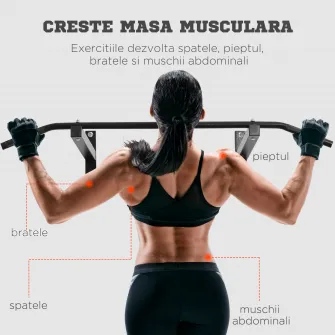 Bara Flotari la Perete Profesionala 116x43x20cm Negru HOMCOM