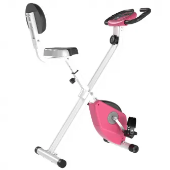 Bicicleta de Camera Pliabila Soozier cu 5 Pozitii Reglabile si 8 Nivele de Rezistenta Magnetica, Structura in X, 43x97x109cm, Gri si Negru