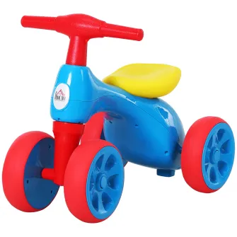 Bicicleta fara pedale 57x33,5x42,5cm Rosu Albastru Galben HOMCOM