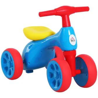 Bicicleta fara pedale 57x33,5x42,5cm Rosu Albastru Galben HOMCOM