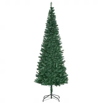 Brad de Craciun Artificial 210cm 631 Ramuri Dese, Verde, HOMCOM