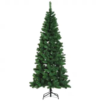 Brad de Craciun Artificial 210cm 631 Ramuri Dese, Verde, HOMCOM
