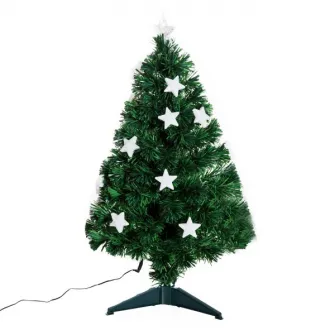 Brad de Craciun artificial, Homcom, 12 LED-uri stelute, 90 cm