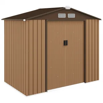 Casuta pentru Ustensile 213x127x185cm Galben Inchis Outsunny