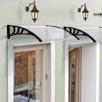 Copertina din policarbonat Anti-UV 120x80x23cm transparent-negru