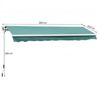 Copertina Outsunny, Impermeabil, 300x250x148 cm, Verde