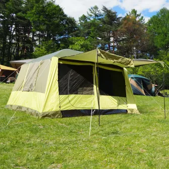 Cort pentru Camping 8 Persoane 410×310×225cm Verde Outsunny