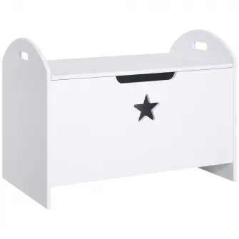 Cutie de depozitare pentru jucarii, lemn 62x40x46.5cm Alb HOMCOM