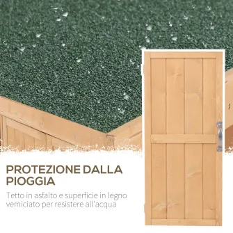 Dulap exterior pentru scule, 74×43×88cm, lemn, Outsunny