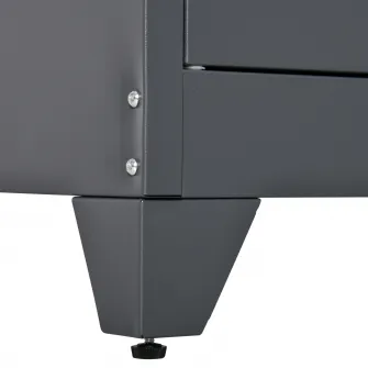 Dulap multifunctional HOMCOM, Metal, 2 usi, 75x33x110 cm, Gri