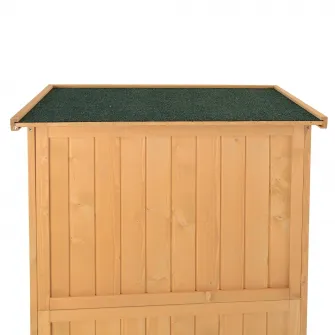 Dulap Outsunny Unelte Gradina de Extern din Lemn 87 x 46.5 x 160 cm