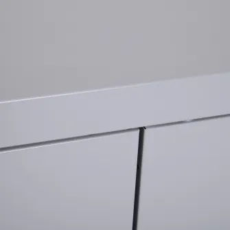 Dulap pentru documente cu incuietoare Vinsetto, 80x40x92.5cm, Otel, Gri
