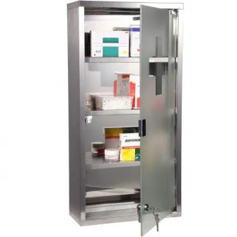 Dulap pentru medicamente HomCom , otel inoxidabil, 4 rafturi, 30x12x60cm