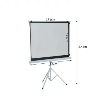 Ecran de proiectie HomCom 84 Inch Format 4: 3 cu trepied