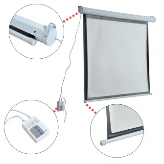 Ecran de proiectie Home Cinema cu inch de motorizare de 100 inci, alb