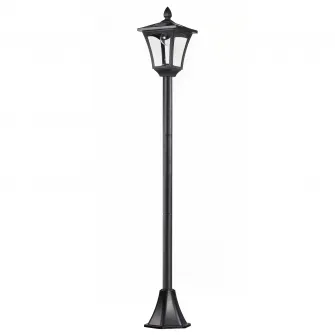 Felinar de Gradina Led Panouri Solare, Negru, 160cm, Outsunny