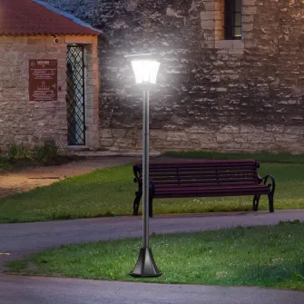 Felinar de Gradina Led Panouri Solare, Negru, 160cm, Outsunny