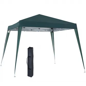 Foisor Pliabil de Gradina 3x3m Otel si poliester, Verde, Outsunny