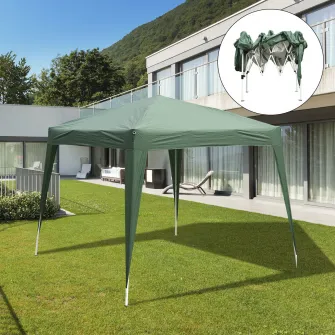 Foisor Pliabil de Gradina 3x3m Otel si poliester, Verde, Outsunny