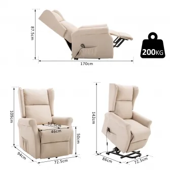 Fotoliu ergonomic Homcom, Spatar reglabil, 72.5 x 94 x 109 cm, Piele ecologica, Negru